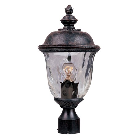 Maxim One Light Oriental Bronze Water Glass Glass Post Light 3426WGOB